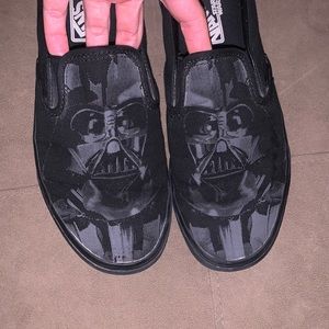 Worn once Disney Darth Vader slip on Vans